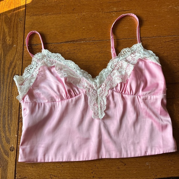 Edikted Tops - Edikted Blush Pink Lace Trim Chemise